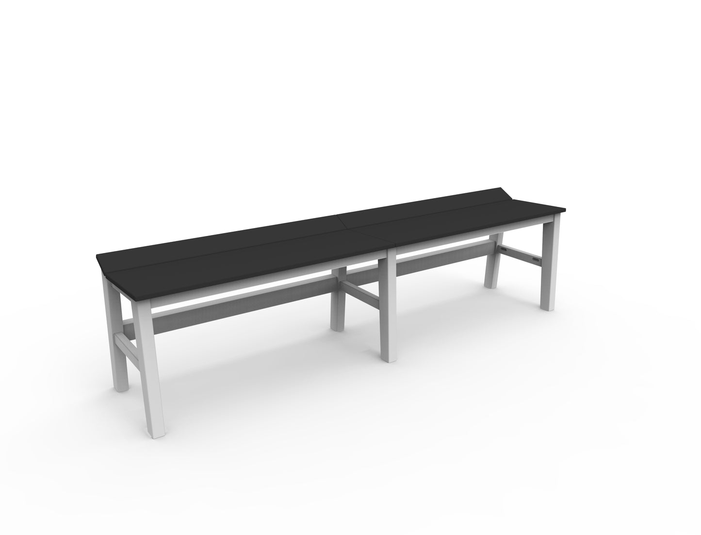 Seaside Casual Recycled Plastic SYM Dining Bench 72" - LEAD TIME TO SHIP 4 TO 6 WEEKS