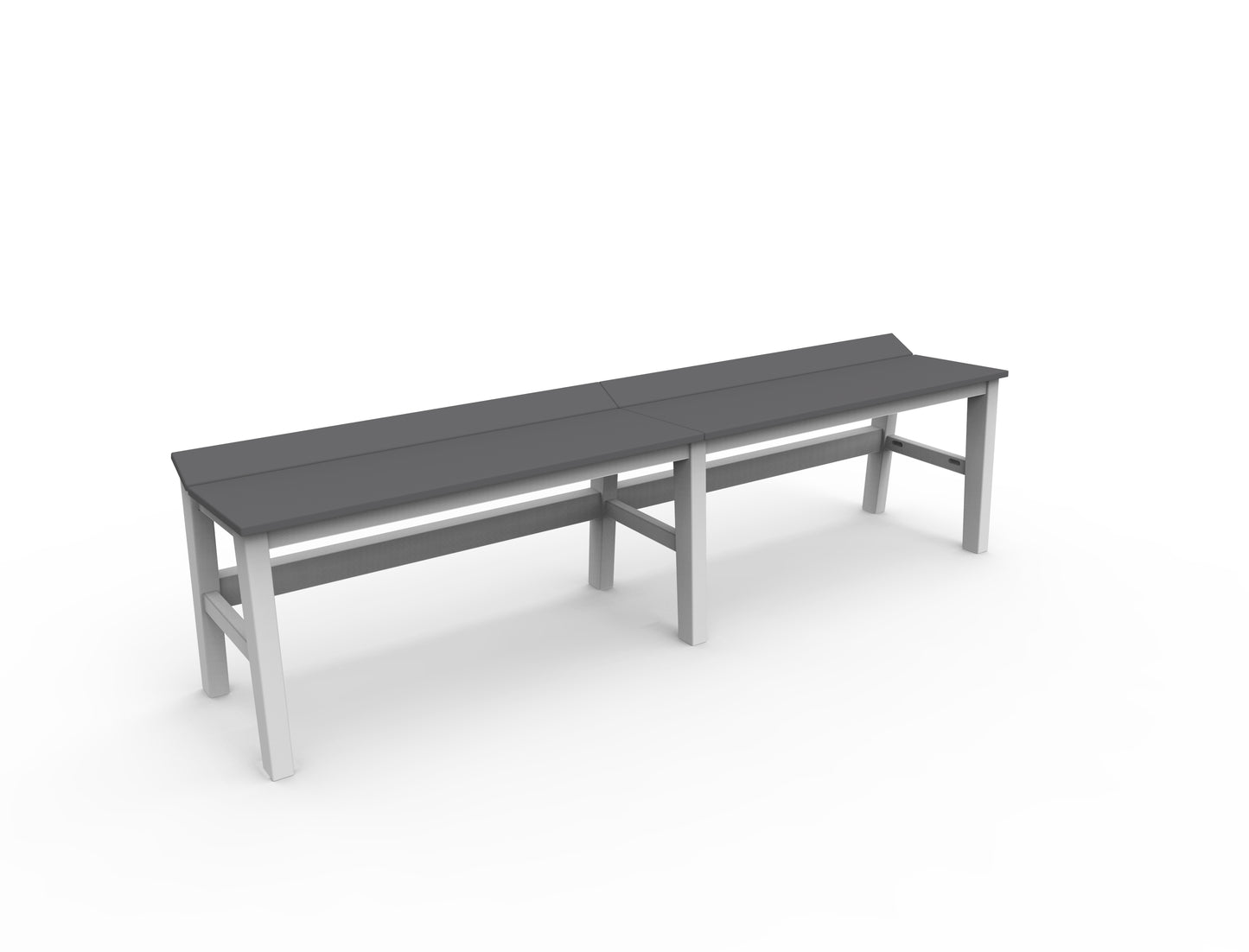 Seaside Casual Recycled Plastic SYM Dining Bench 72" - LEAD TIME TO SHIP 4 TO 6 WEEKS