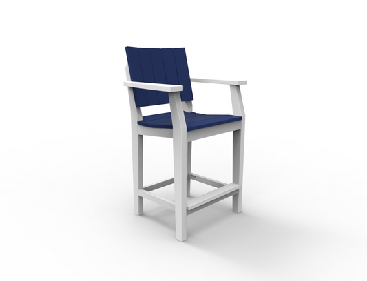 Seaside Casual Recycled Plastic MAD Balcony Arm Chair - LEAD TIME TO SHIP 2 TO 4 WEEKS