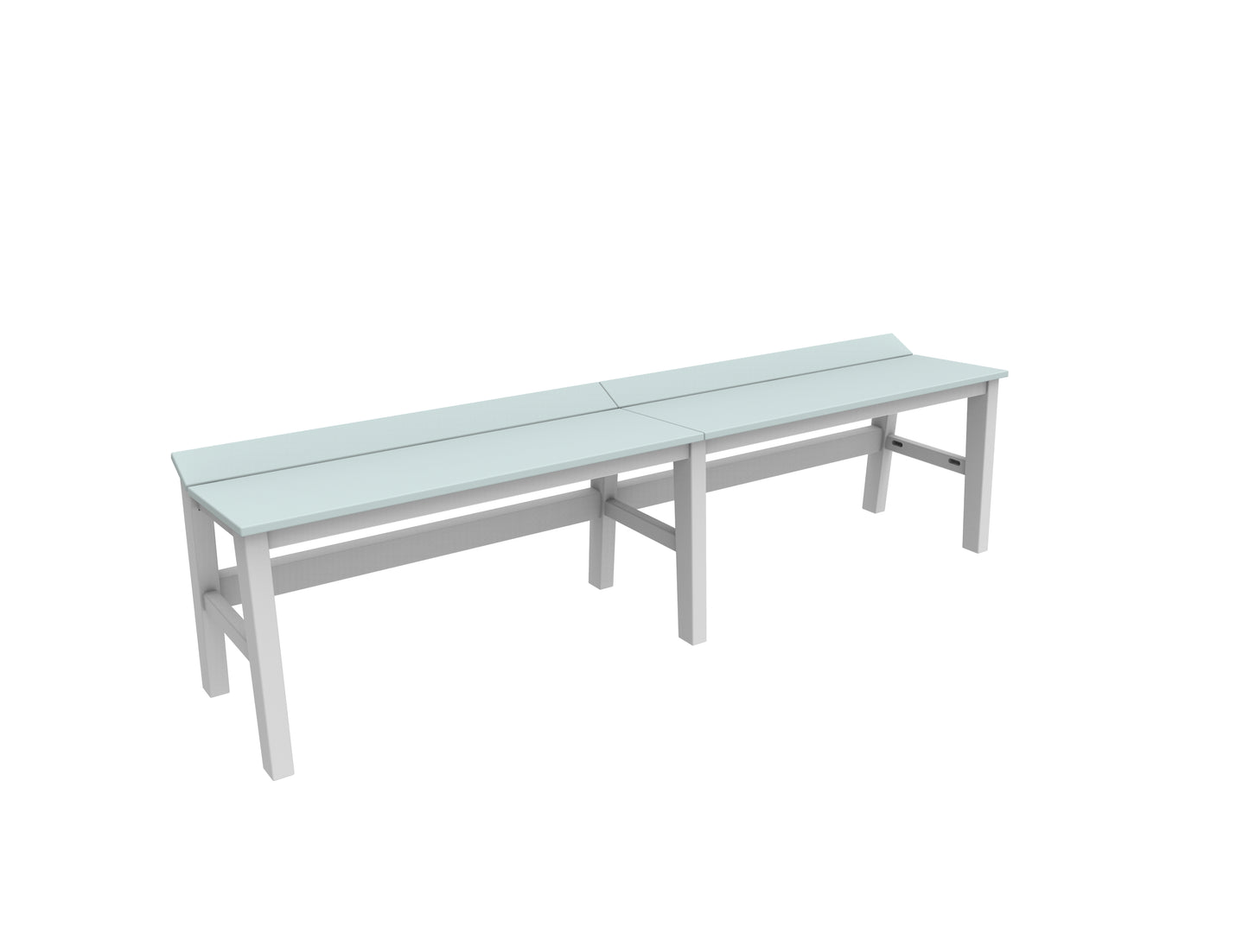 Seaside Casual Recycled Plastic SYM Dining Bench 72" - LEAD TIME TO SHIP 4 TO 6 WEEKS