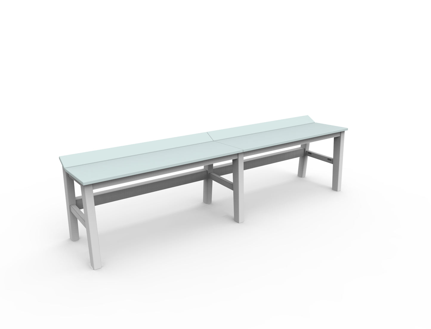 Seaside Casual Recycled Plastic SYM Dining Bench 72" - LEAD TIME TO SHIP 4 TO 6 WEEKS