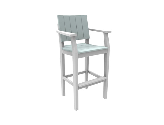 Seaside Casual Recycled Plastic MAD Bar Arm Chair (BAR HEIGHT) - LEAD TIME TO SHIP 2 TO 4 WEEKS