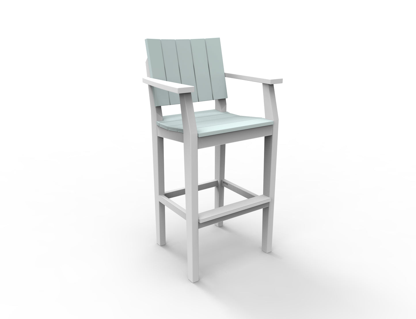 Seaside Casual Recycled Plastic MAD Bar Arm Chair (BAR HEIGHT) - LEAD TIME TO SHIP 2 TO 4 WEEKS