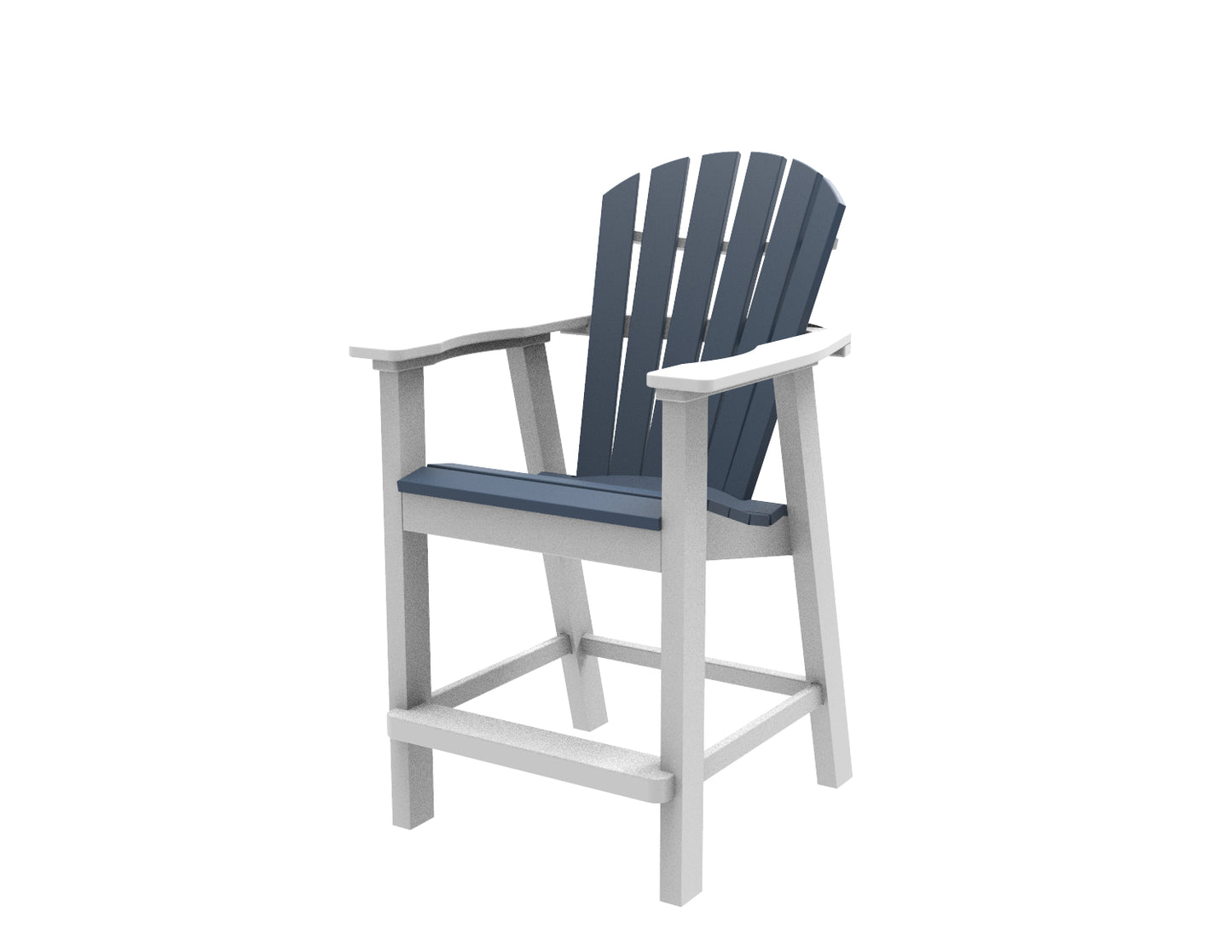 Seaside Casual Recycled Plastic Adirondack Shellback Balcony Chair (COUNTER HEIGHT) - LEAD TIME TO SHIP 4 TO 6 WEEKS