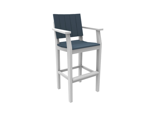 Seaside Casual Recycled Plastic MAD Bar Arm Chair (BAR HEIGHT) - LEAD TIME TO SHIP 2 TO 4 WEEKS