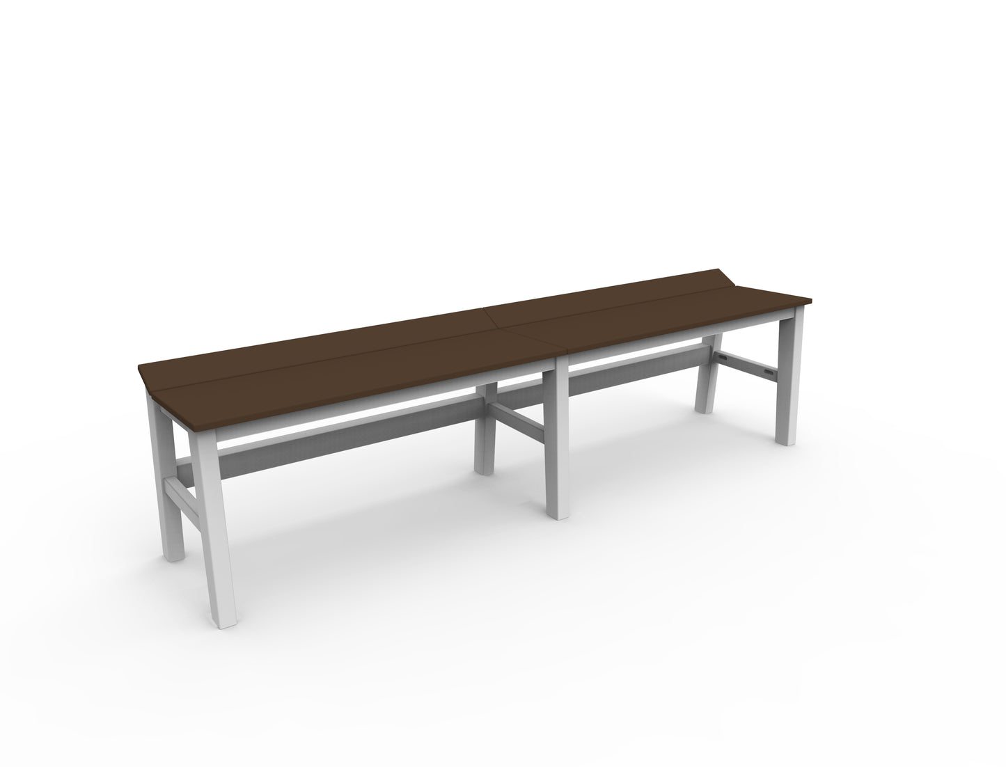 Seaside Casual Recycled Plastic SYM Dining Bench 72" - LEAD TIME TO SHIP 4 TO 6 WEEKS