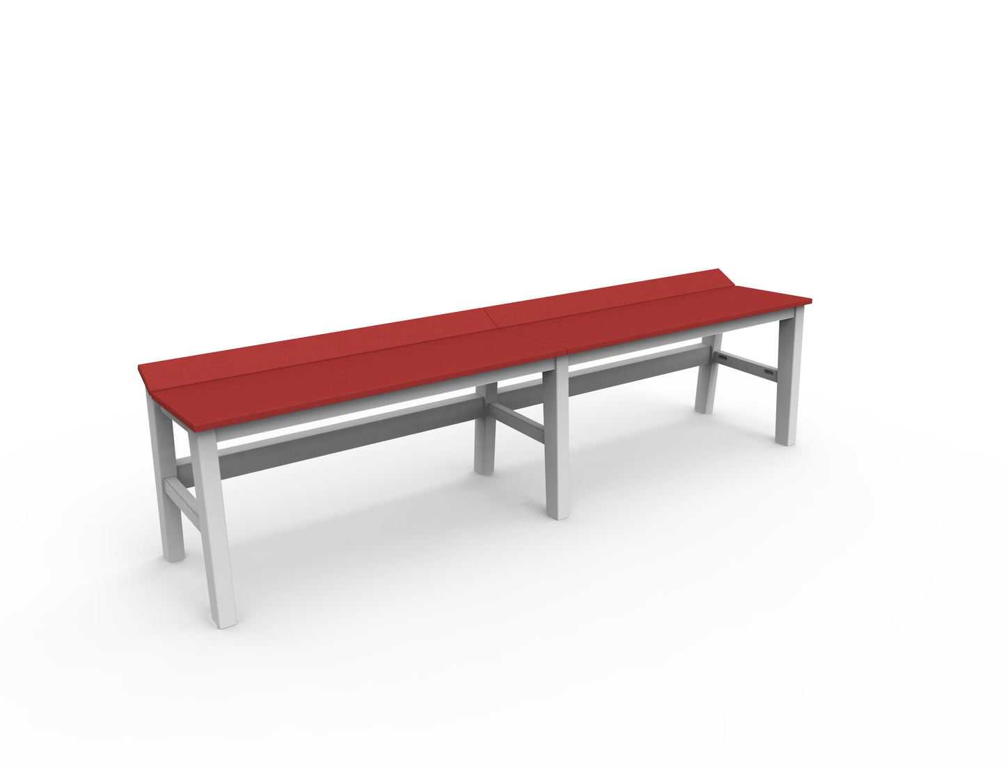 Seaside Casual Recycled Plastic SYM Dining Bench 72" - LEAD TIME TO SHIP 4 TO 6 WEEKS