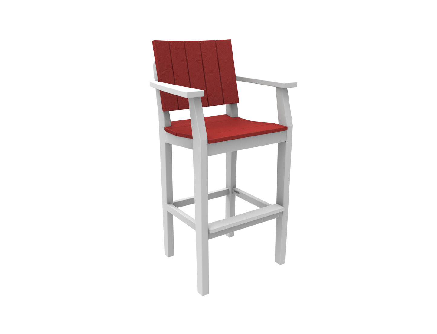 Seaside Casual Recycled Plastic MAD Bar Arm Chair (BAR HEIGHT) - LEAD TIME TO SHIP 2 TO 4 WEEKS
