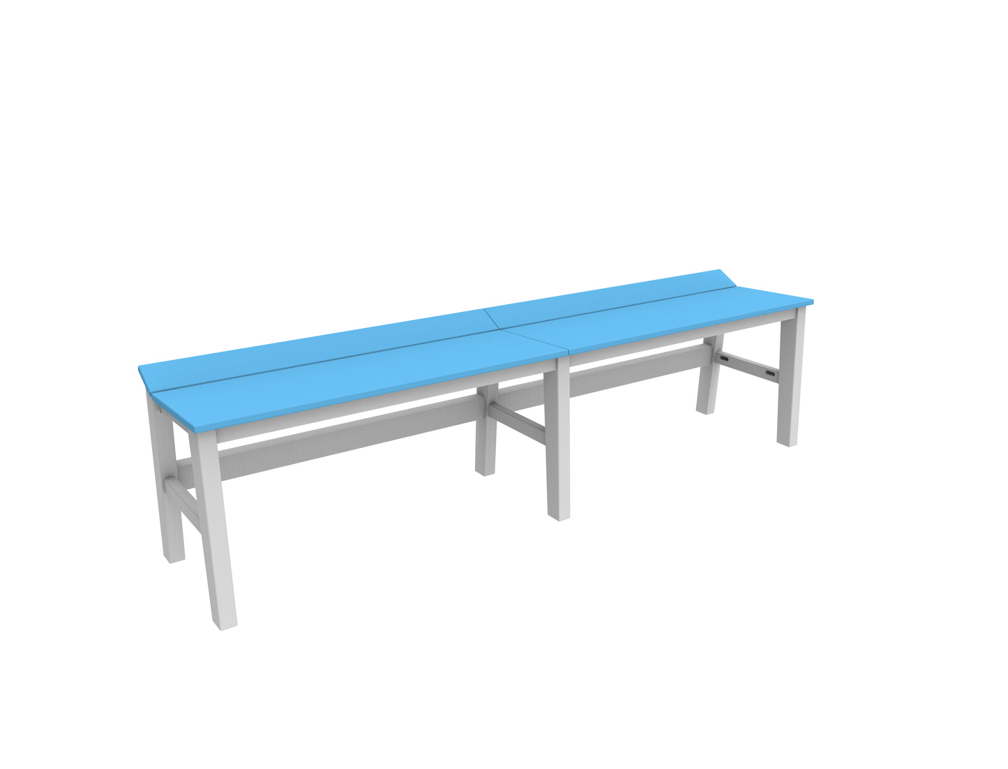 Seaside Casual Recycled Plastic SYM Dining Bench 72" - LEAD TIME TO SHIP 4 TO 6 WEEKS