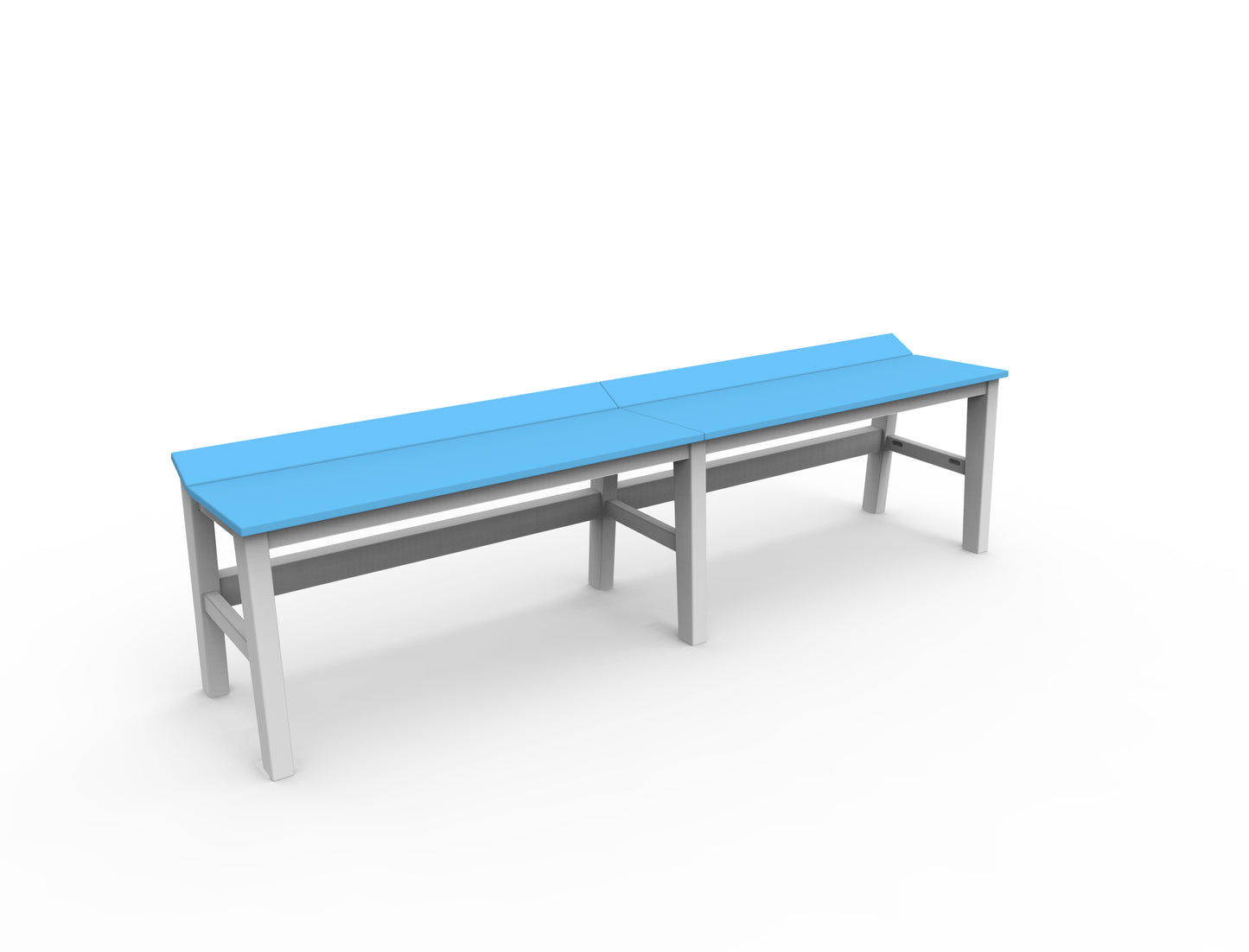 Seaside Casual Recycled Plastic SYM Dining Bench 72" - LEAD TIME TO SHIP 4 TO 6 WEEKS