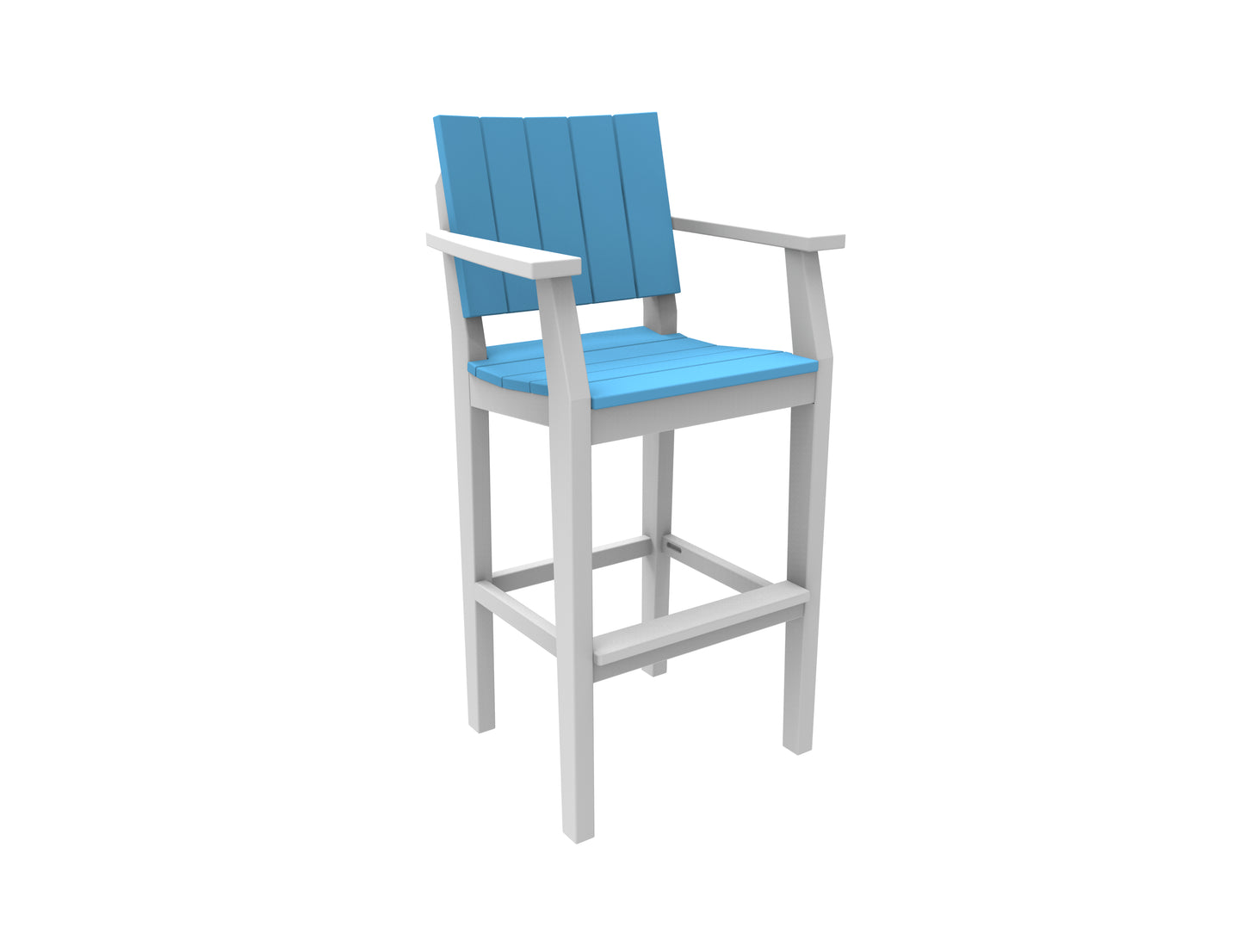 Seaside Casual Recycled Plastic MAD Bar Arm Chair (BAR HEIGHT) - LEAD TIME TO SHIP 2 TO 4 WEEKS