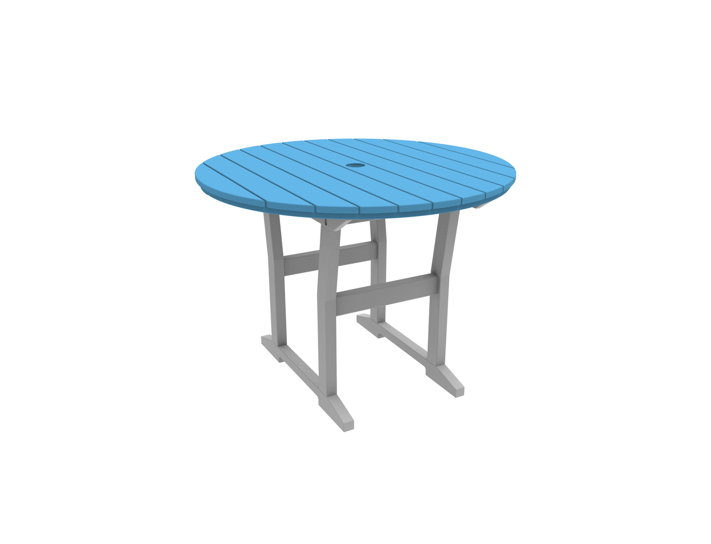 Seaside Casual Recycled Plastic Coastline Cafe Round Dining Table - LEAD TIME TO SHIP 2 TO 4 WEEKS