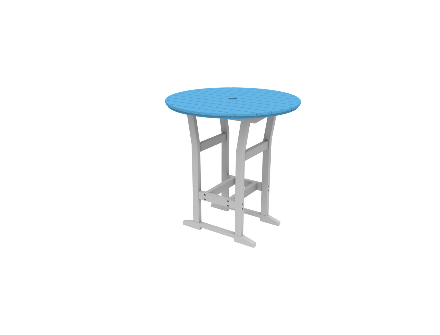 Seaside Casual Recycled Plastic Coastline Cafe Round Bar Table  (BAR HEIGHT) - LEAD TIME TO SHIP 2 TO 4 WEEKS