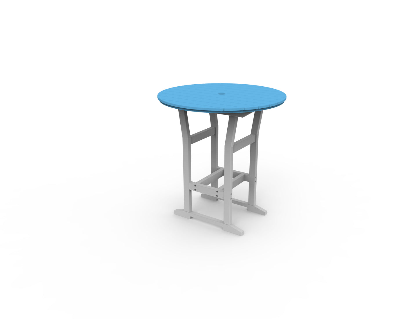 Seaside Casual Recycled Plastic Coastline Cafe Round Bar Table  (BAR HEIGHT) - LEAD TIME TO SHIP 2 TO 4 WEEKS