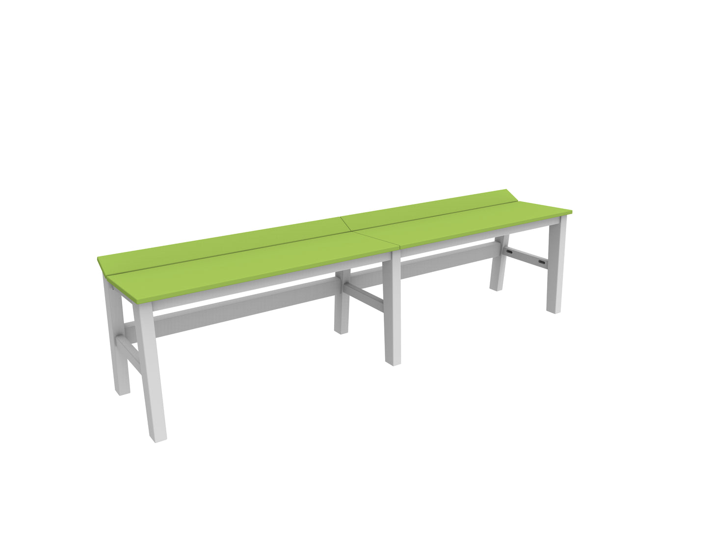 Seaside Casual Recycled Plastic SYM Dining Bench 72" - LEAD TIME TO SHIP 4 TO 6 WEEKS