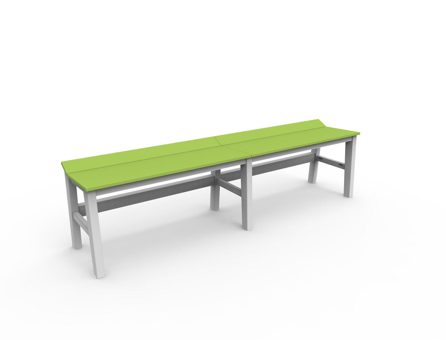 Seaside Casual Recycled Plastic SYM Dining Bench 72" - LEAD TIME TO SHIP 4 TO 6 WEEKS