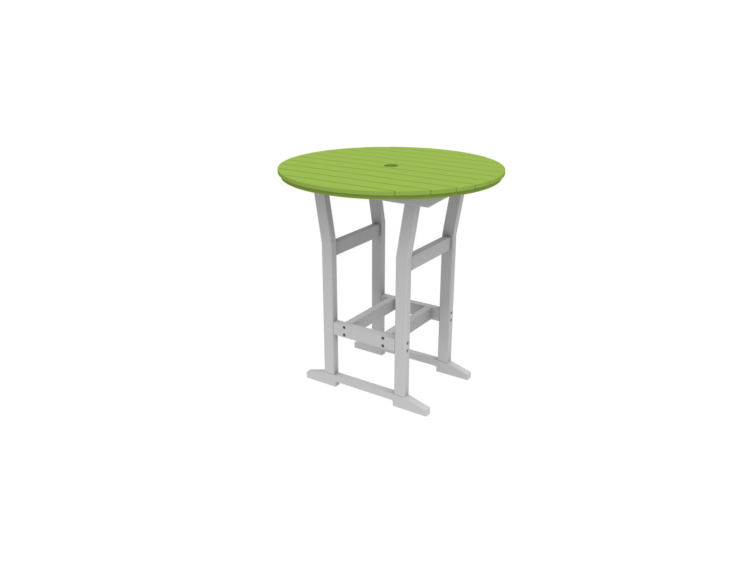 Seaside Casual Recycled Plastic Coastline Cafe Round Bar Table  (BAR HEIGHT) - LEAD TIME TO SHIP 2 TO 4 WEEKS