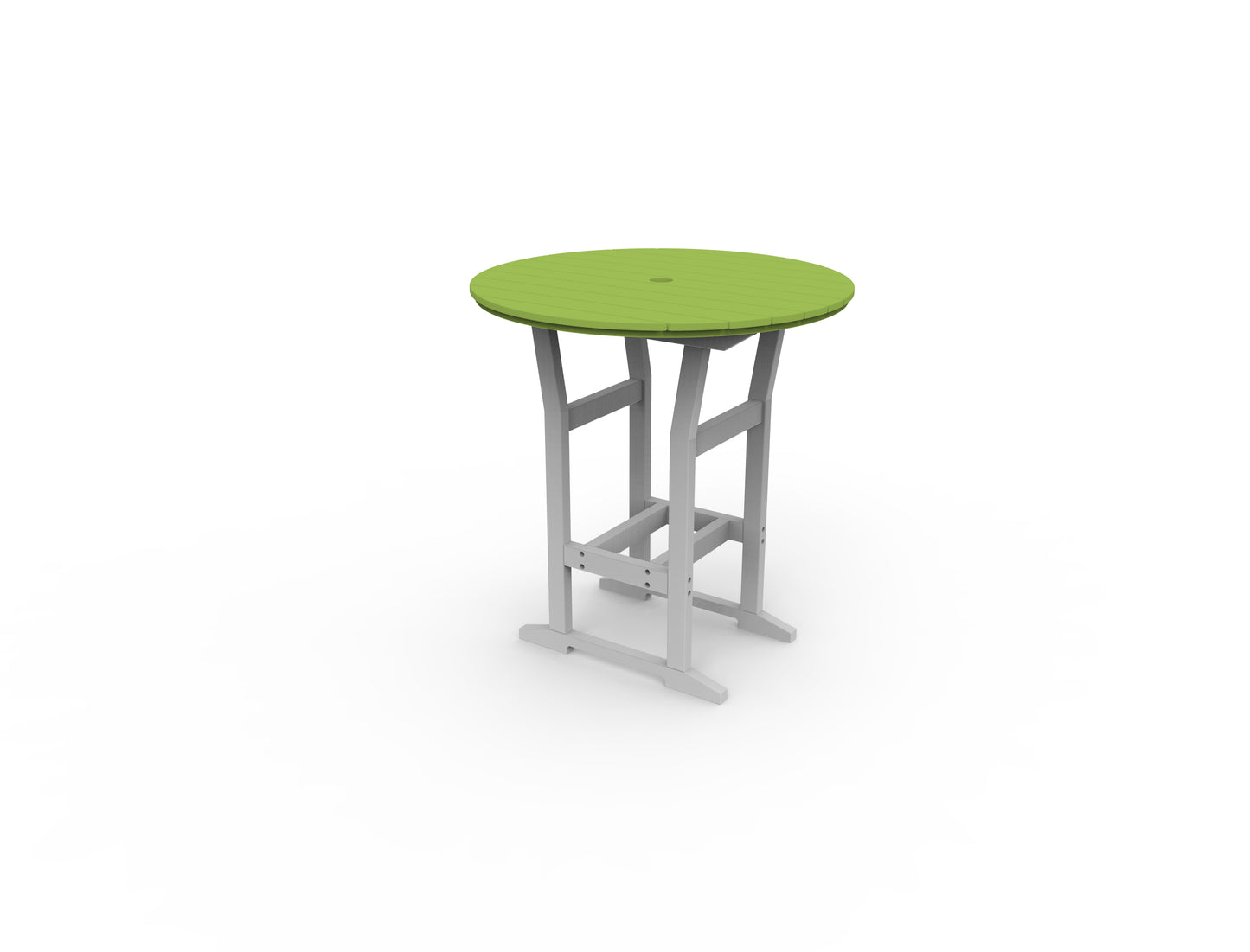Seaside Casual Recycled Plastic Coastline Cafe Round Bar Table  (BAR HEIGHT) - LEAD TIME TO SHIP 2 TO 4 WEEKS
