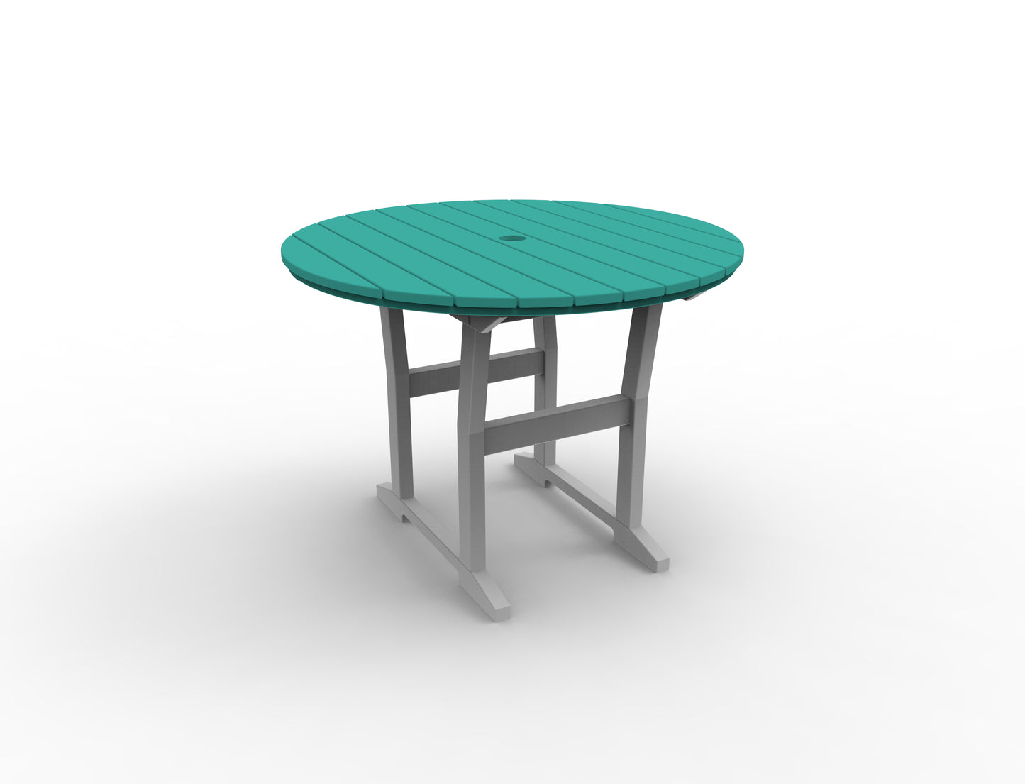Seaside Casual Recycled Plastic Coastline Cafe Round Dining Table - LEAD TIME TO SHIP 2 TO 4 WEEKS