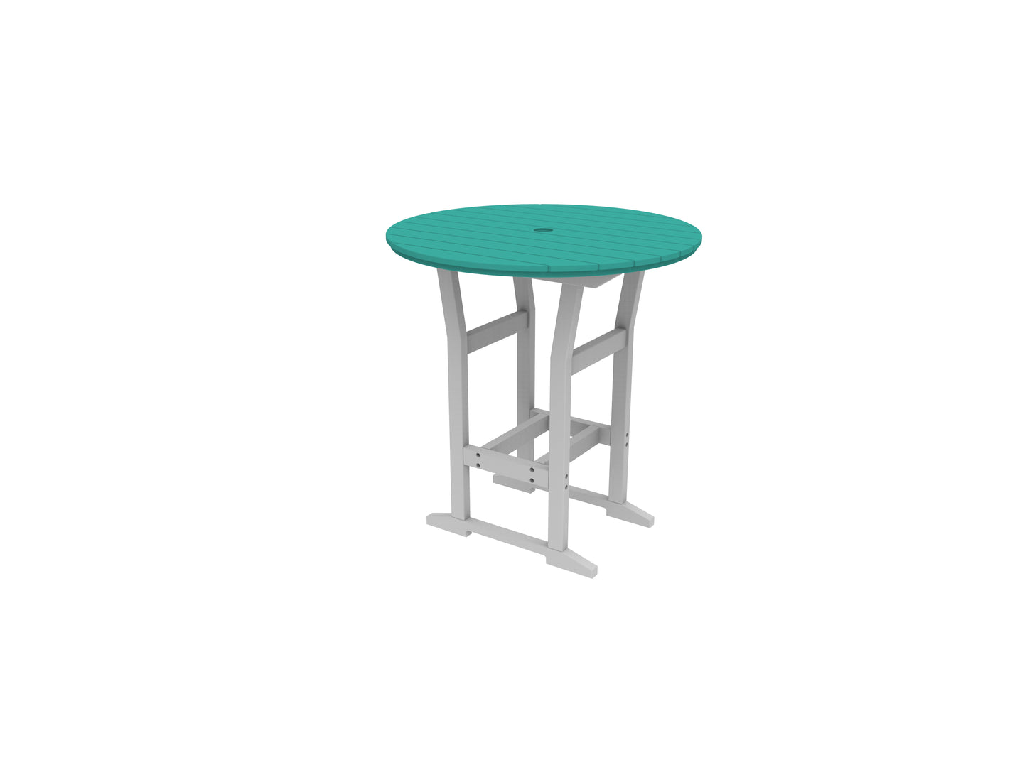 Seaside Casual Recycled Plastic Coastline Cafe Round Bar Table  (BAR HEIGHT) - LEAD TIME TO SHIP 2 TO 4 WEEKS