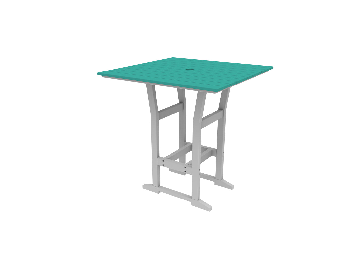 Seaside Casual Recycled Plastic Coastline Cafe Square Bar Table (BAR HEIGHT) - LEAD TIME TO SHIP 2 TO 4 WEEKS