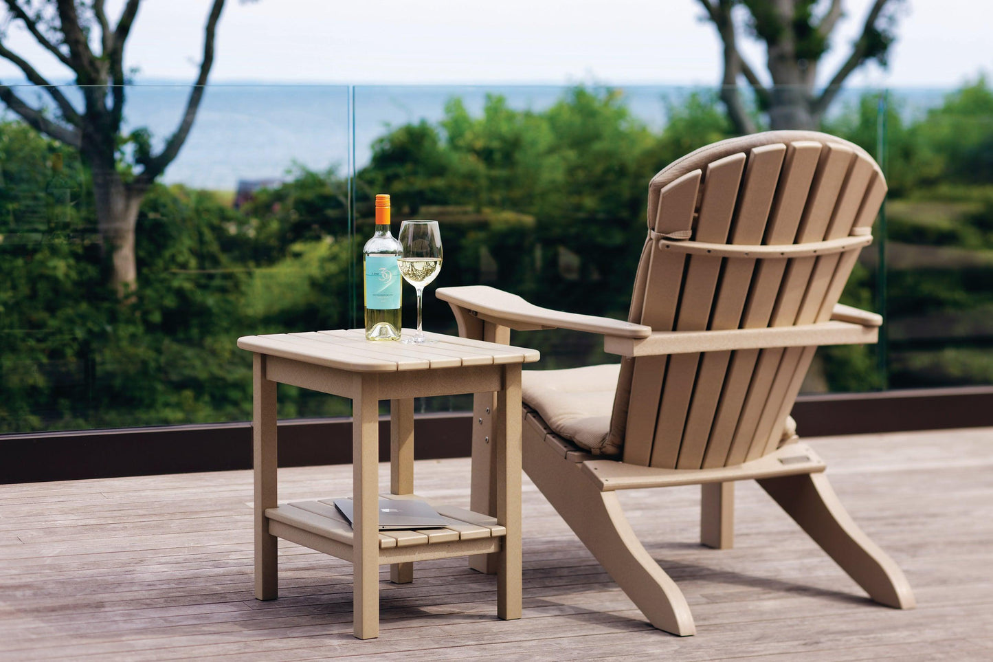 Seaside Casual Recycled Plastic Westerly End Table - LEAD TIME TO SHIP 4 TO 6 WEEKS