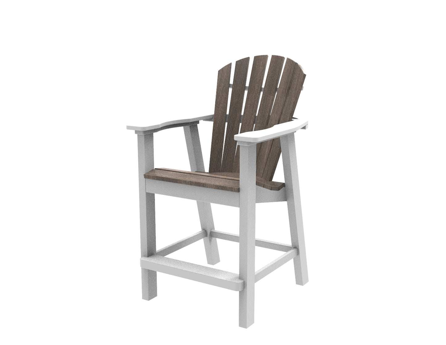Seaside Casual Recycled Plastic Adirondack Shellback Balcony Chair (COUNTER HEIGHT) - LEAD TIME TO SHIP 4 TO 6 WEEKS
