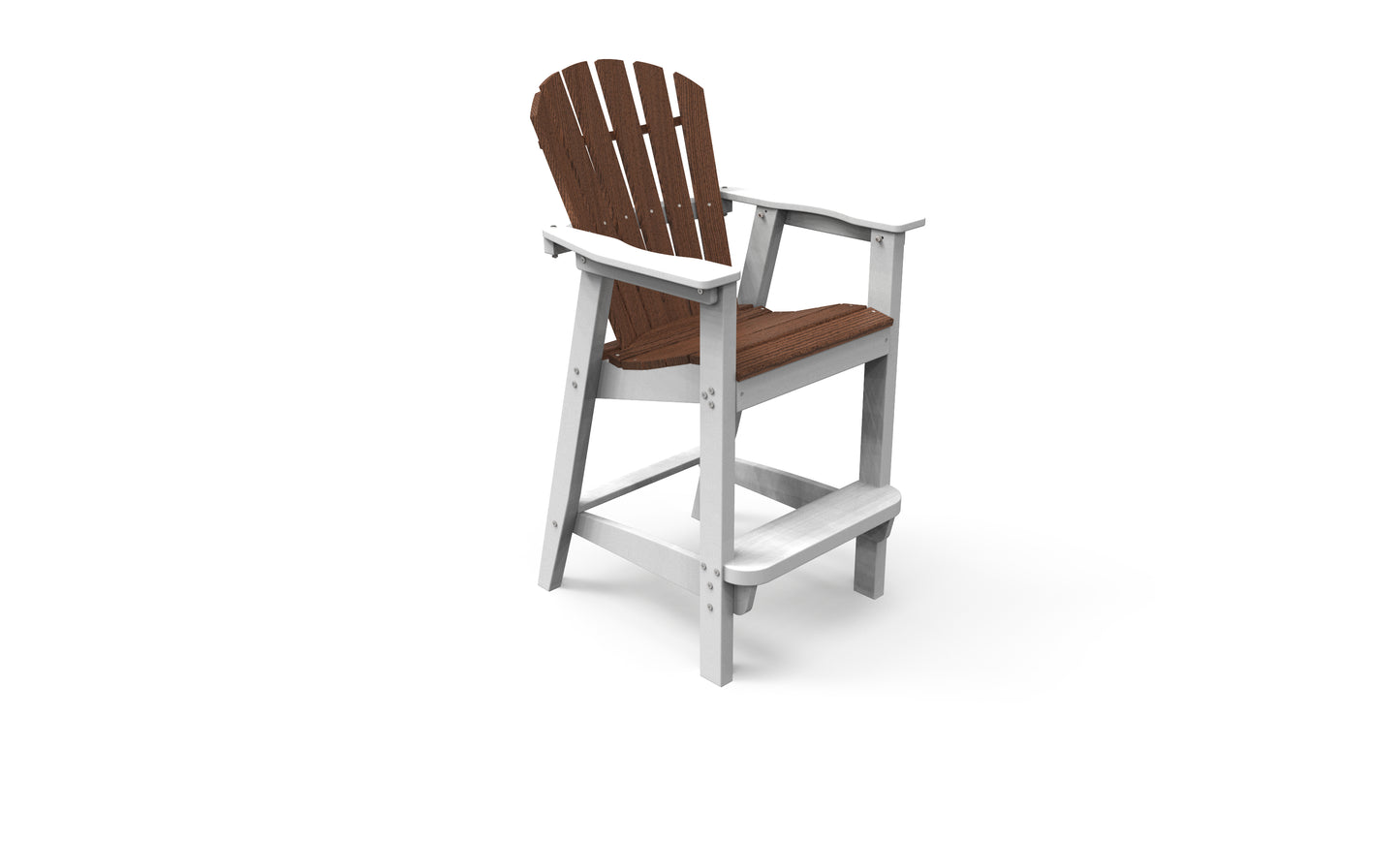 Seaside Casual Recycled Plastic Adirondack Shellback Bar Chair (BAR HEIGHT) - LEAD TIME TO SHIP 2 TO 4 WEEKS