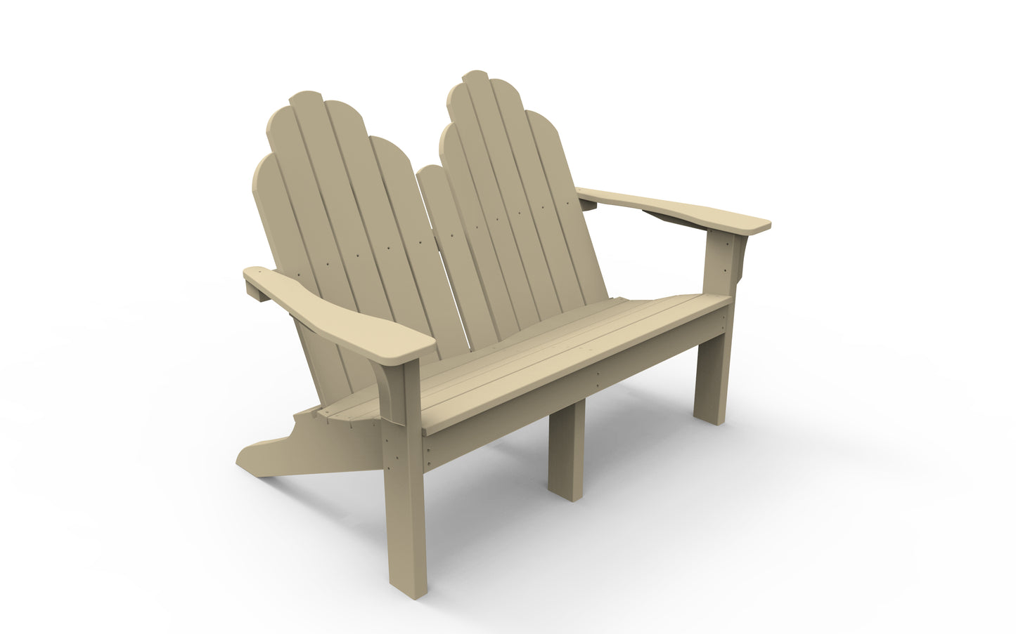 Seaside Casual Recycled Plastic Adirondack Classic Love Seat - LEAD TIME TO SHIP 2 TO 4 WEEKS