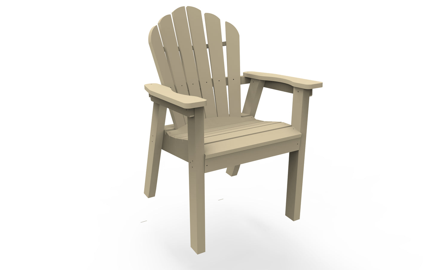 Seaside Casual Recycled Plastic Adirondack Classic Dining Chair - LEAD TIME TO SHIP 2 TO 4 WEEKS