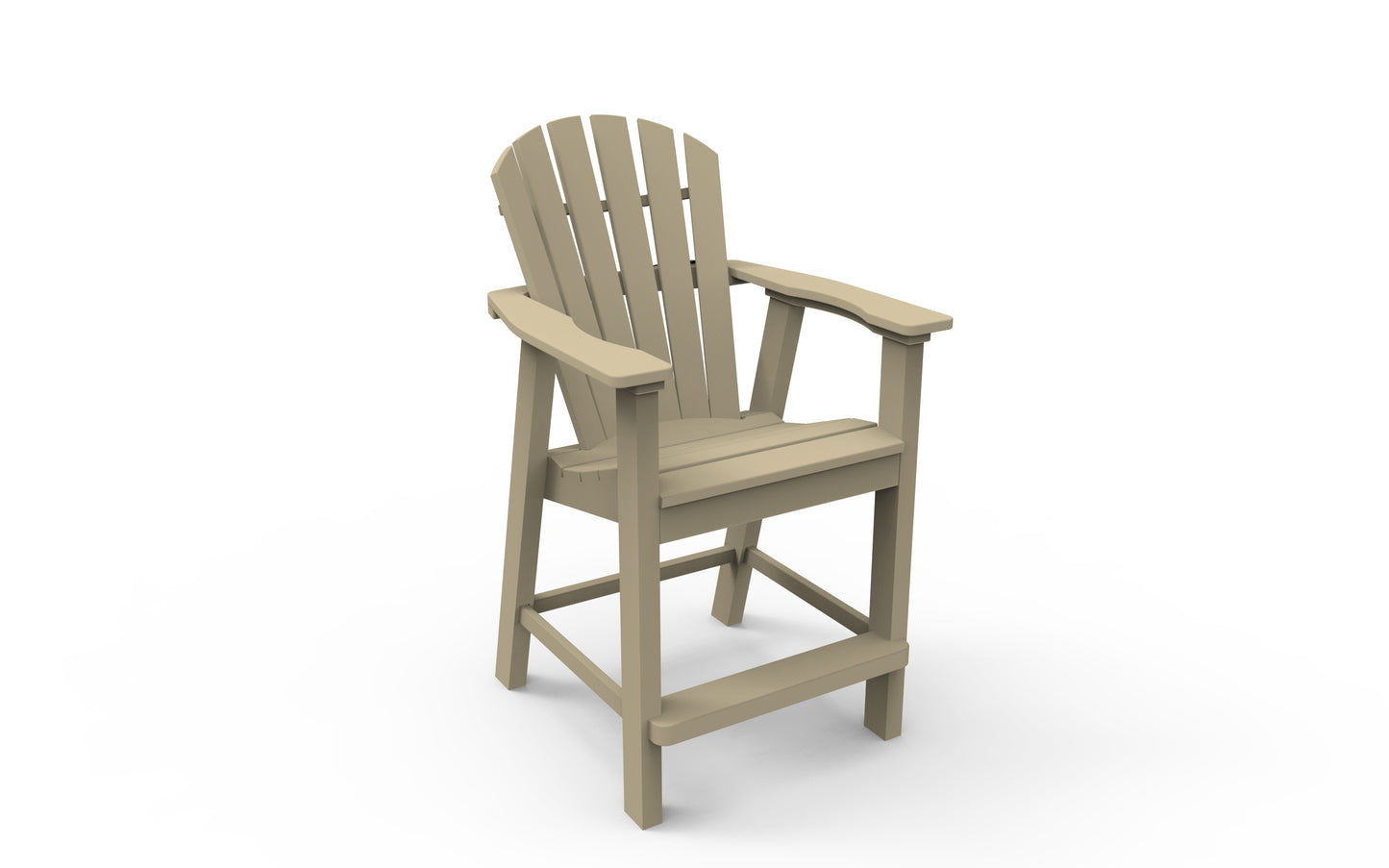 Seaside Casual Recycled Plastic Adirondack Shellback Balcony Chair (COUNTER HEIGHT) - LEAD TIME TO SHIP 4 TO 6 WEEKS