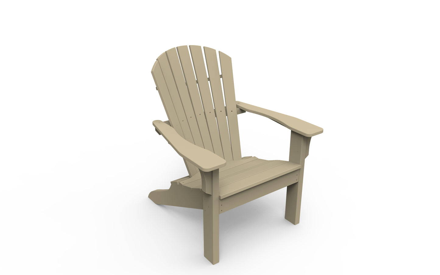 Seaside Casual Recycled Plastic Adirondack Shellback Chair - LEAD TIME TO SHIP 2 TO 4 WEEKS