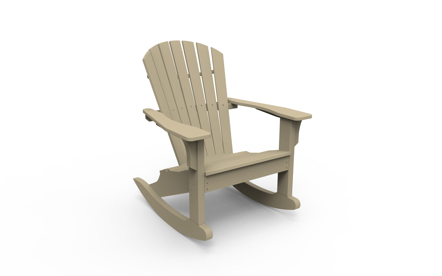 Seaside Casual Recycled Plastic Adirondack Shellback Rocking Chair - LEAD TIME TO SHIP 2 TO 4 WEEKS