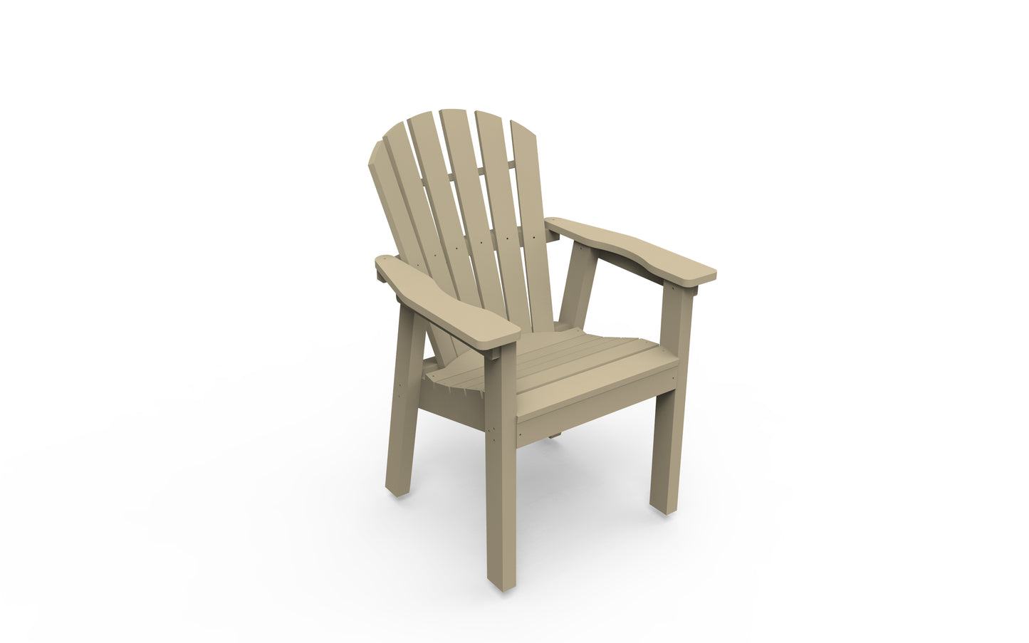 Seaside Casual Recycled Plastic Adirondack Shellback Dining Chair - LEAD TIME TO SHIP 4 TO 6 WEEKS