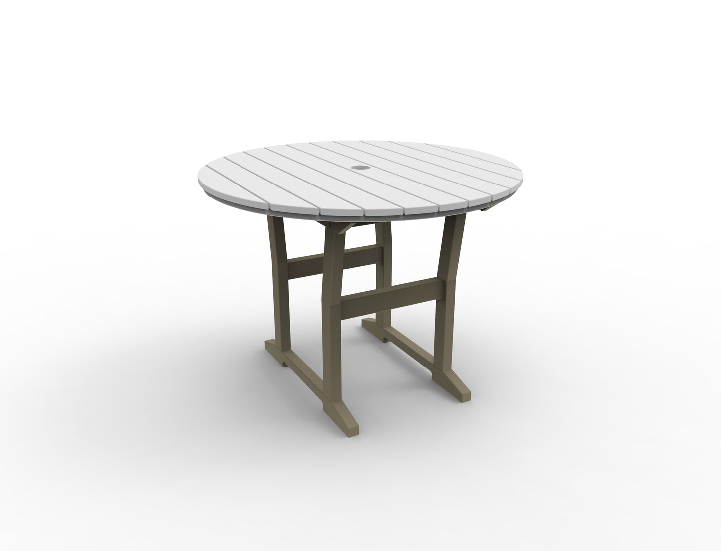 Seaside Casual Recycled Plastic Coastline Cafe Round Dining Table - LEAD TIME TO SHIP 2 TO 4 WEEKS