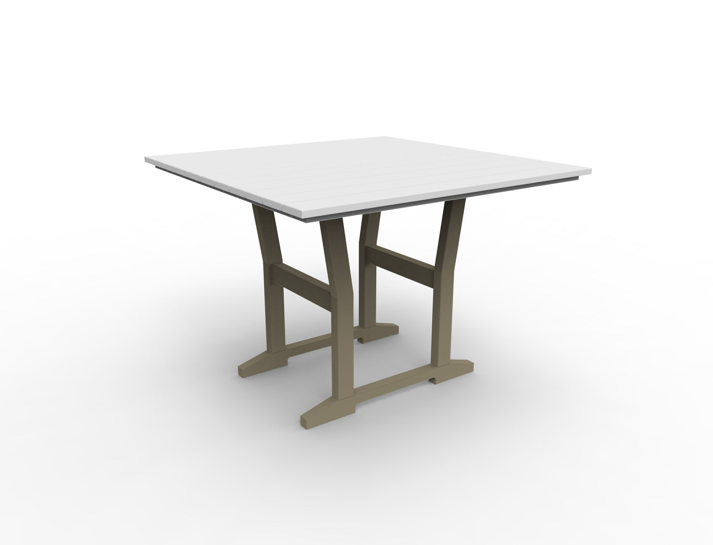Seaside Casual Recycled Plastic Coastline Cafe Square Dining Table - LEAD TIME TO SHIP 2 TO 4 WEEKS