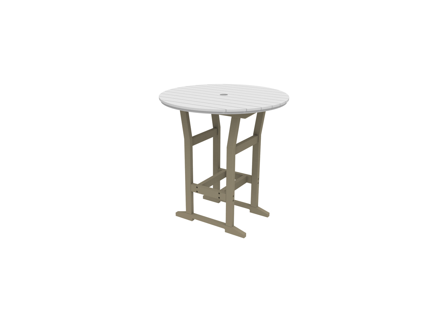 Seaside Casual Recycled Plastic Coastline Cafe Round Bar Table  (BAR HEIGHT) - LEAD TIME TO SHIP 2 TO 4 WEEKS