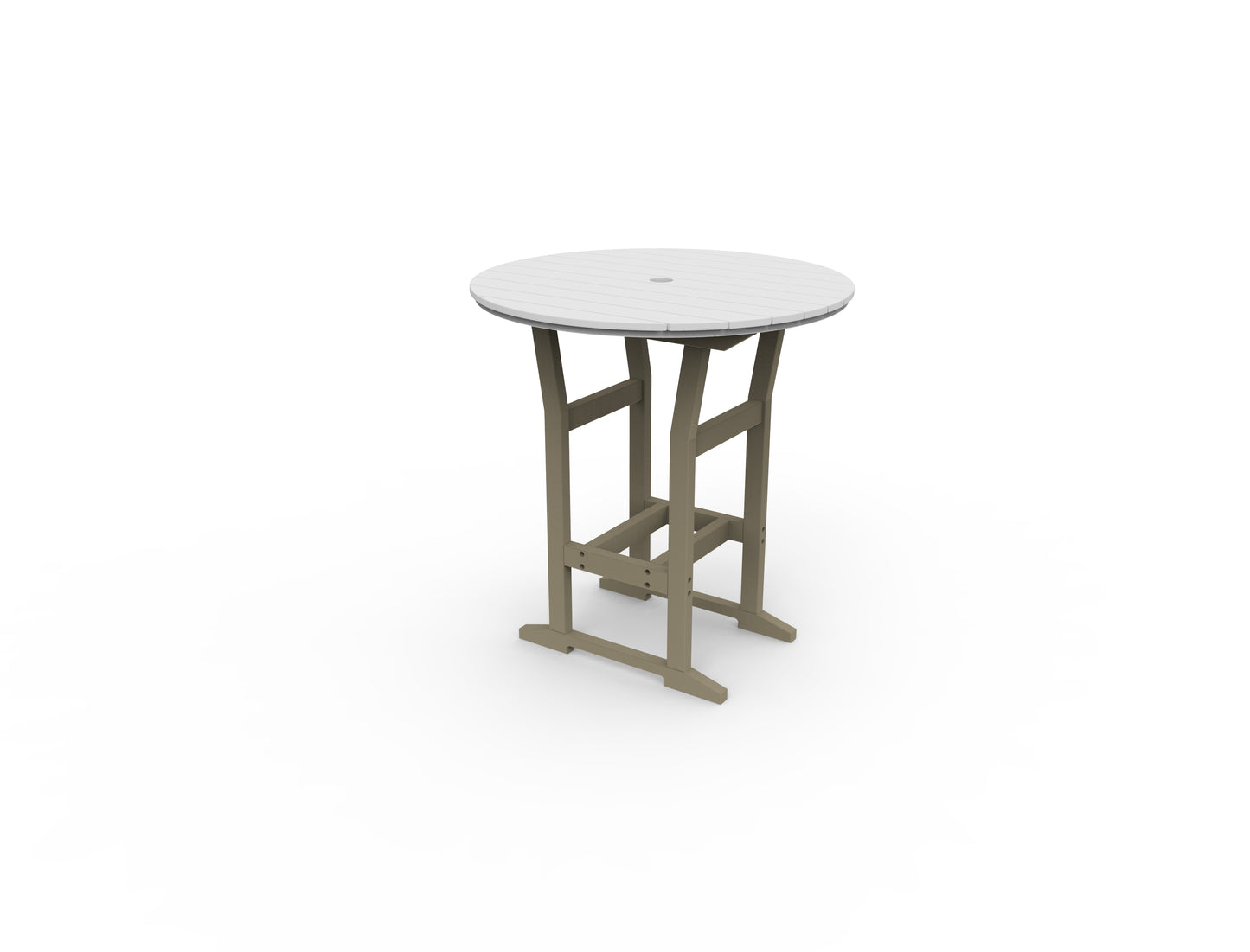 Seaside Casual Recycled Plastic Coastline Cafe Round Bar Table  (BAR HEIGHT) - LEAD TIME TO SHIP 2 TO 4 WEEKS