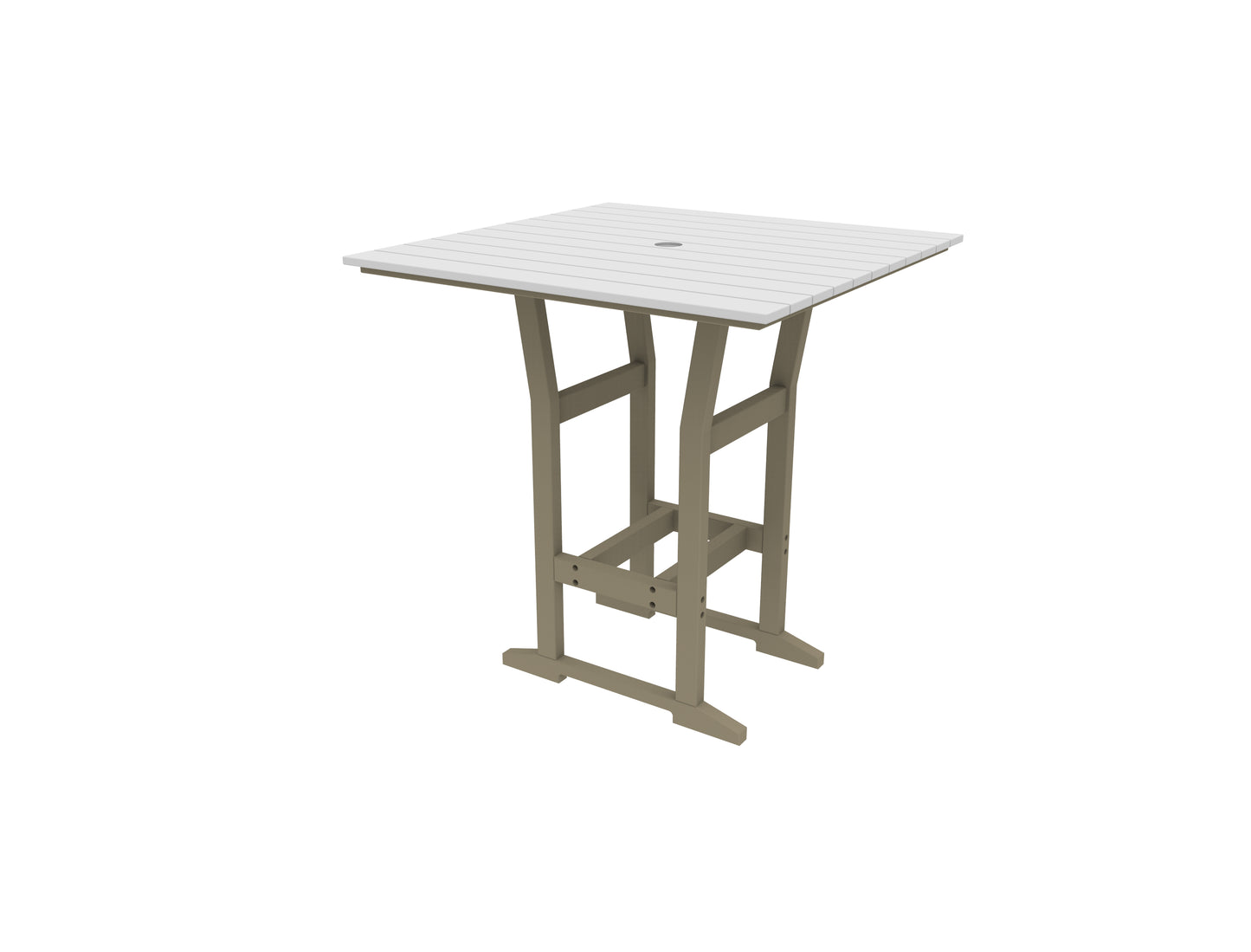 Seaside Casual Recycled Plastic Coastline Cafe Square Bar Table (BAR HEIGHT) - LEAD TIME TO SHIP 2 TO 4 WEEKS