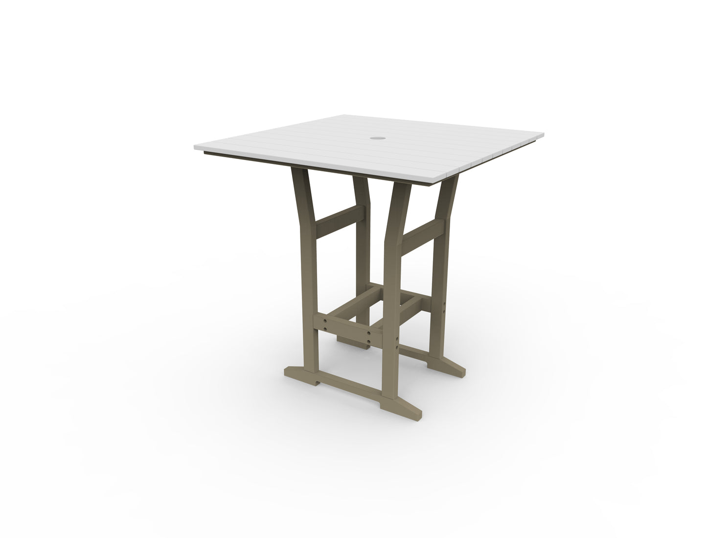 Seaside Casual Recycled Plastic Coastline Cafe Square Bar Table (BAR HEIGHT) - LEAD TIME TO SHIP 2 TO 4 WEEKS