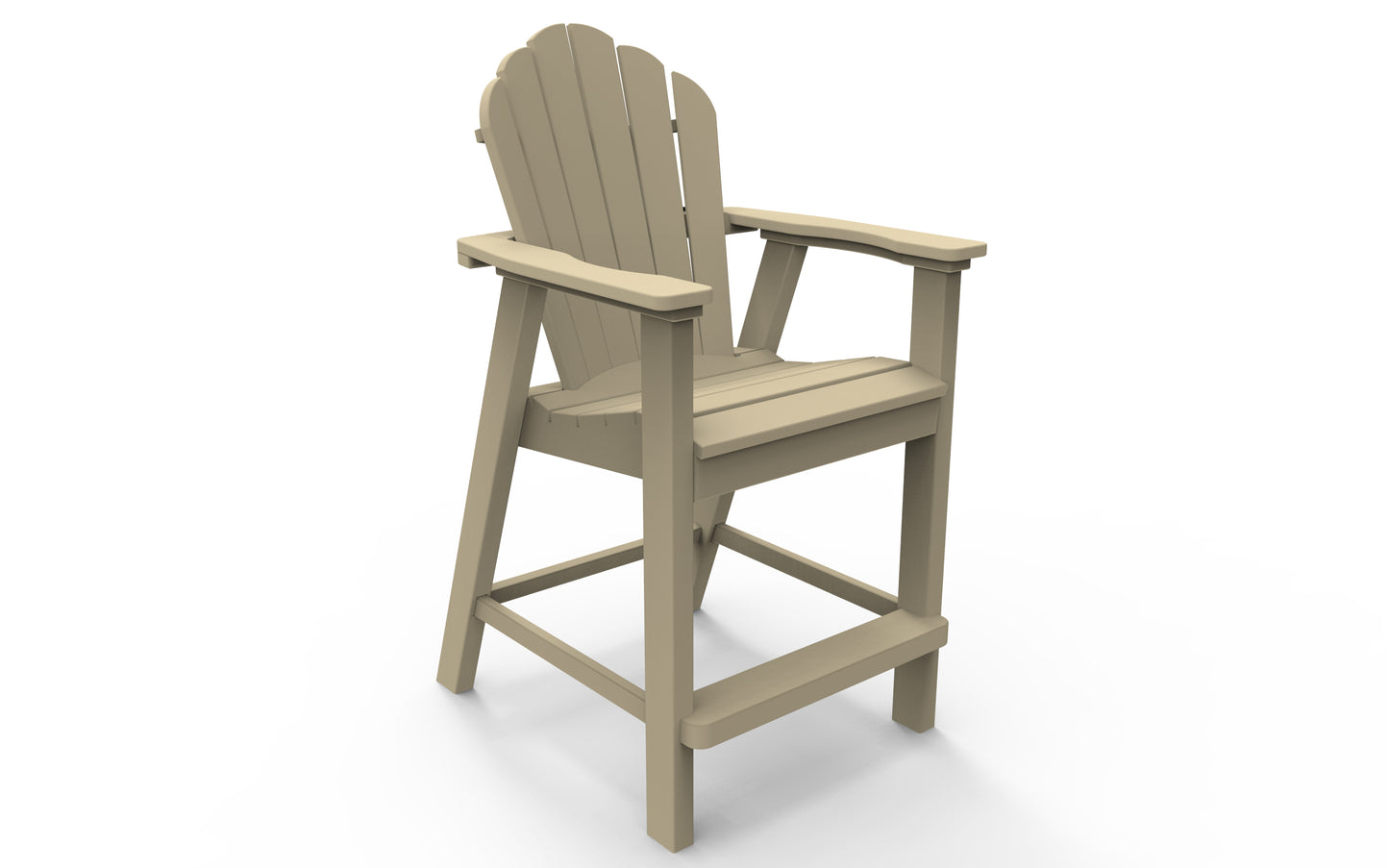 Seaside Casual Recycled Plastic Adirondack Classic Balcony Chair (COUNTER HEIGHT) - LEAD TIME TO SHIP 4 TO 6 WEEKS