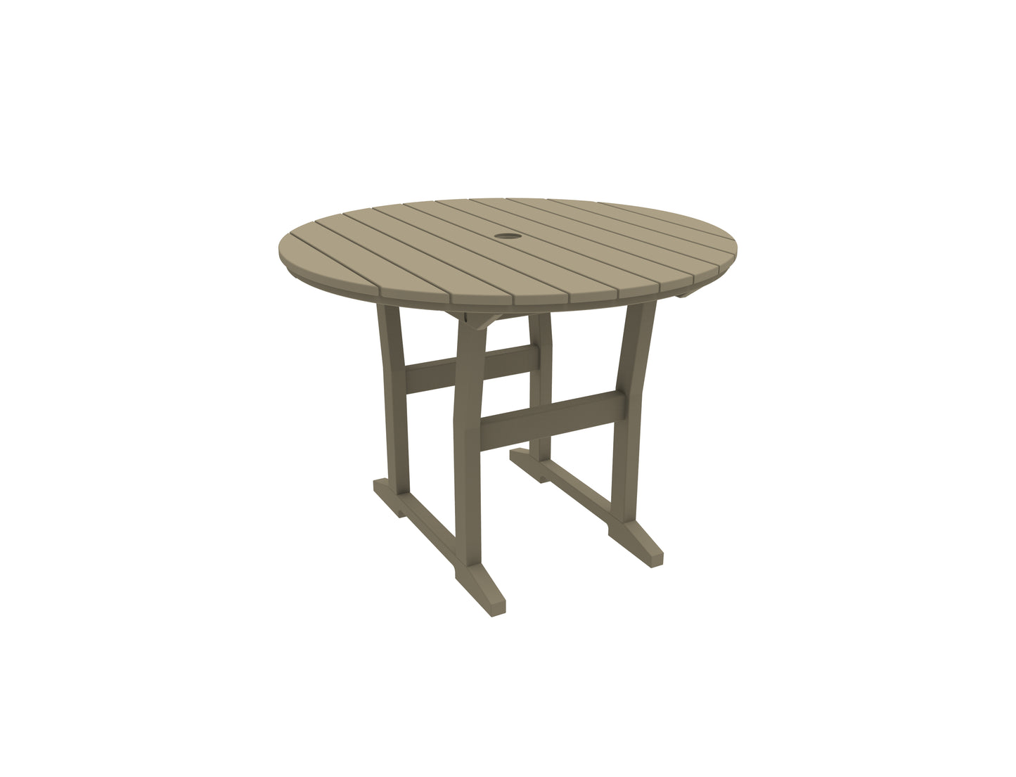 Seaside Casual Recycled Plastic Coastline Cafe Round Dining Table - LEAD TIME TO SHIP 2 TO 4 WEEKS