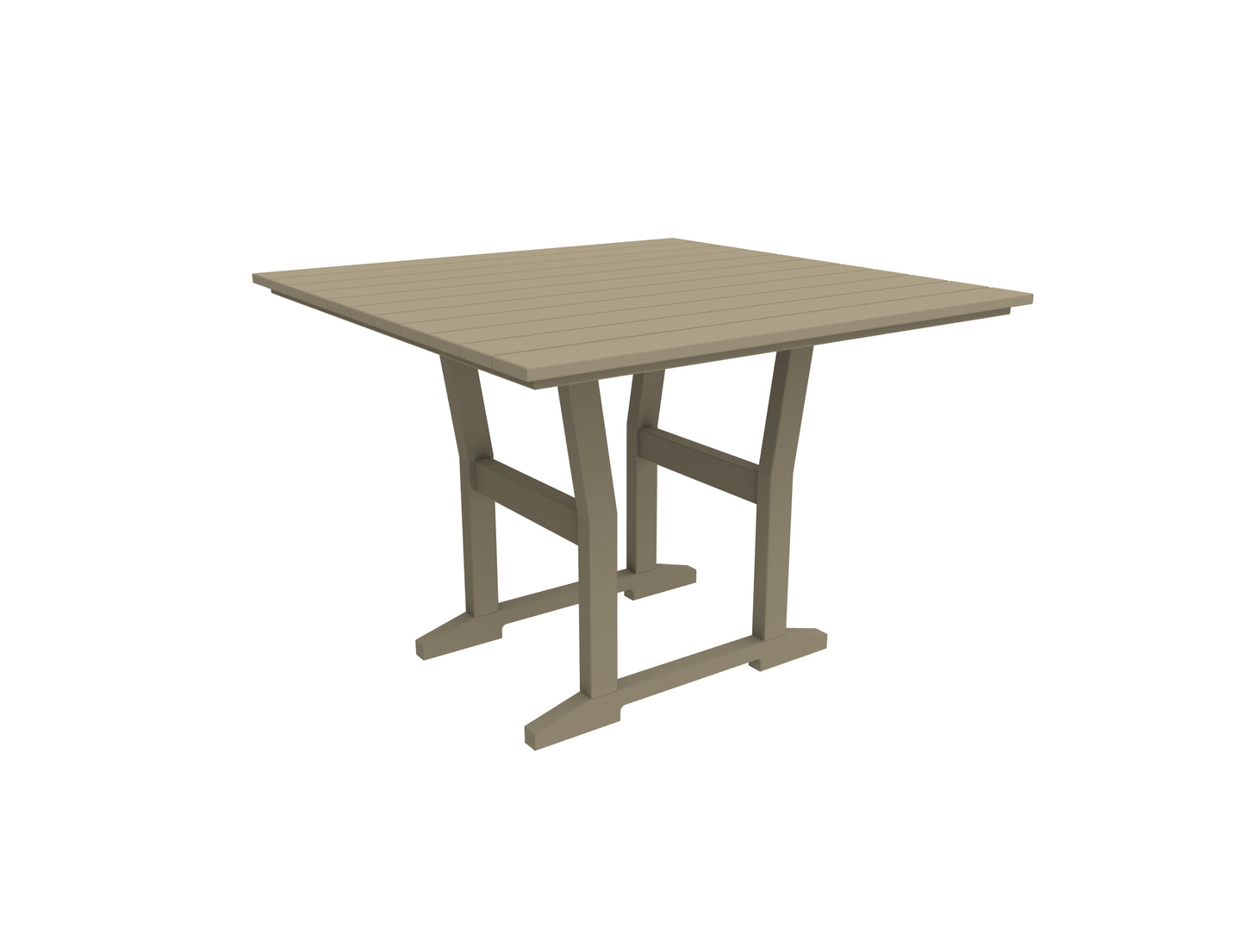 Seaside Casual Recycled Plastic Coastline Cafe Square Dining Table - LEAD TIME TO SHIP 2 TO 4 WEEKS