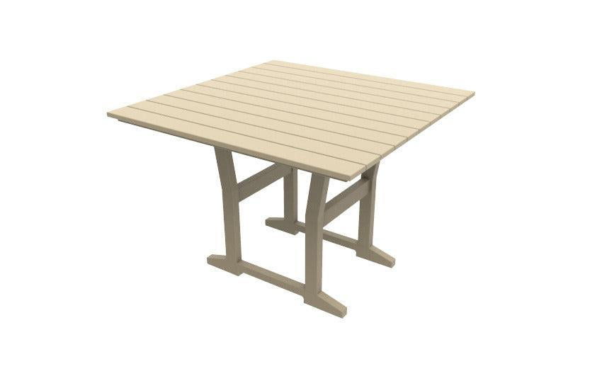 Seaside Casual Recycled Plastic Coastline Cafe Square Dining Table - LEAD TIME TO SHIP 2 TO 4 WEEKS