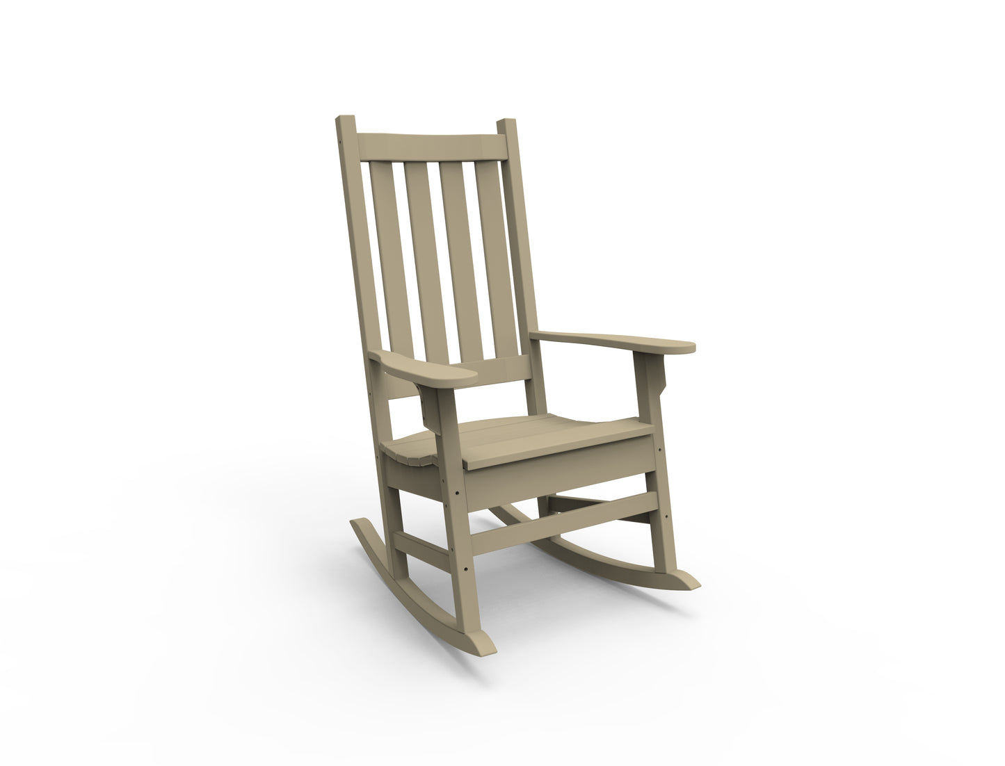 Seaside Casual Recycled Plastic Traditional Porch Rocking Chair - LEAD TIME TO SHIP 2 TO 4 WEEKS