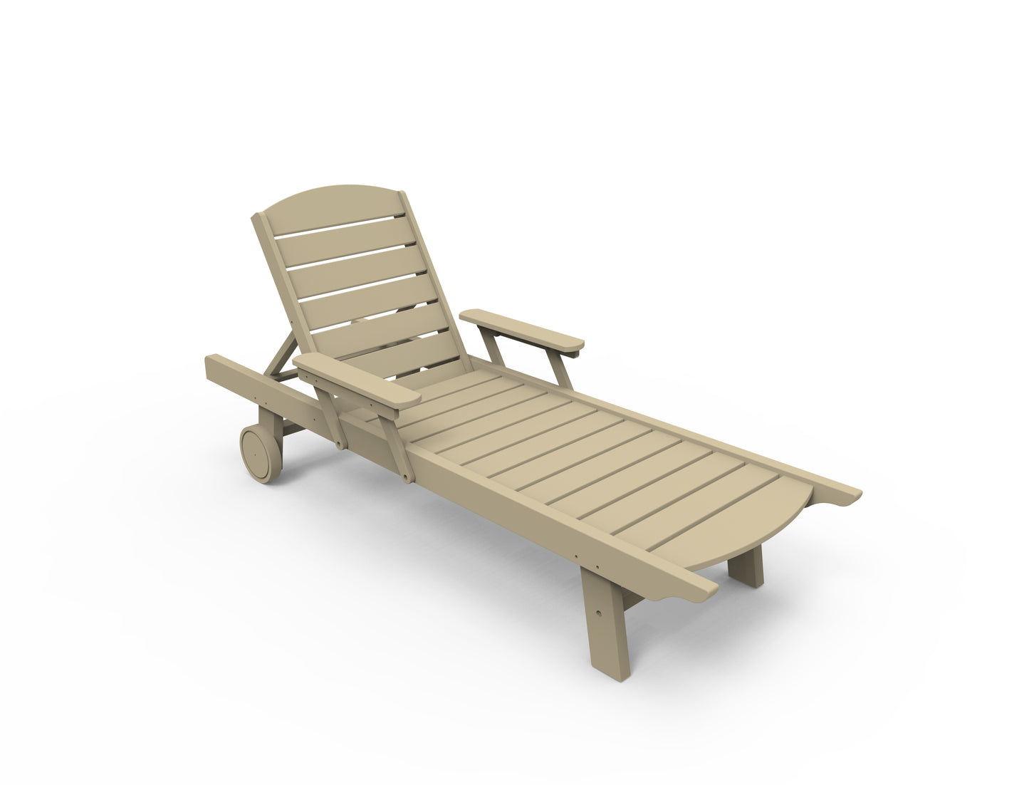 Seaside Casual Recycled Plastic Kingston Chaise - LEAD TIME TO SHIP 4 TO 6 WEEKS