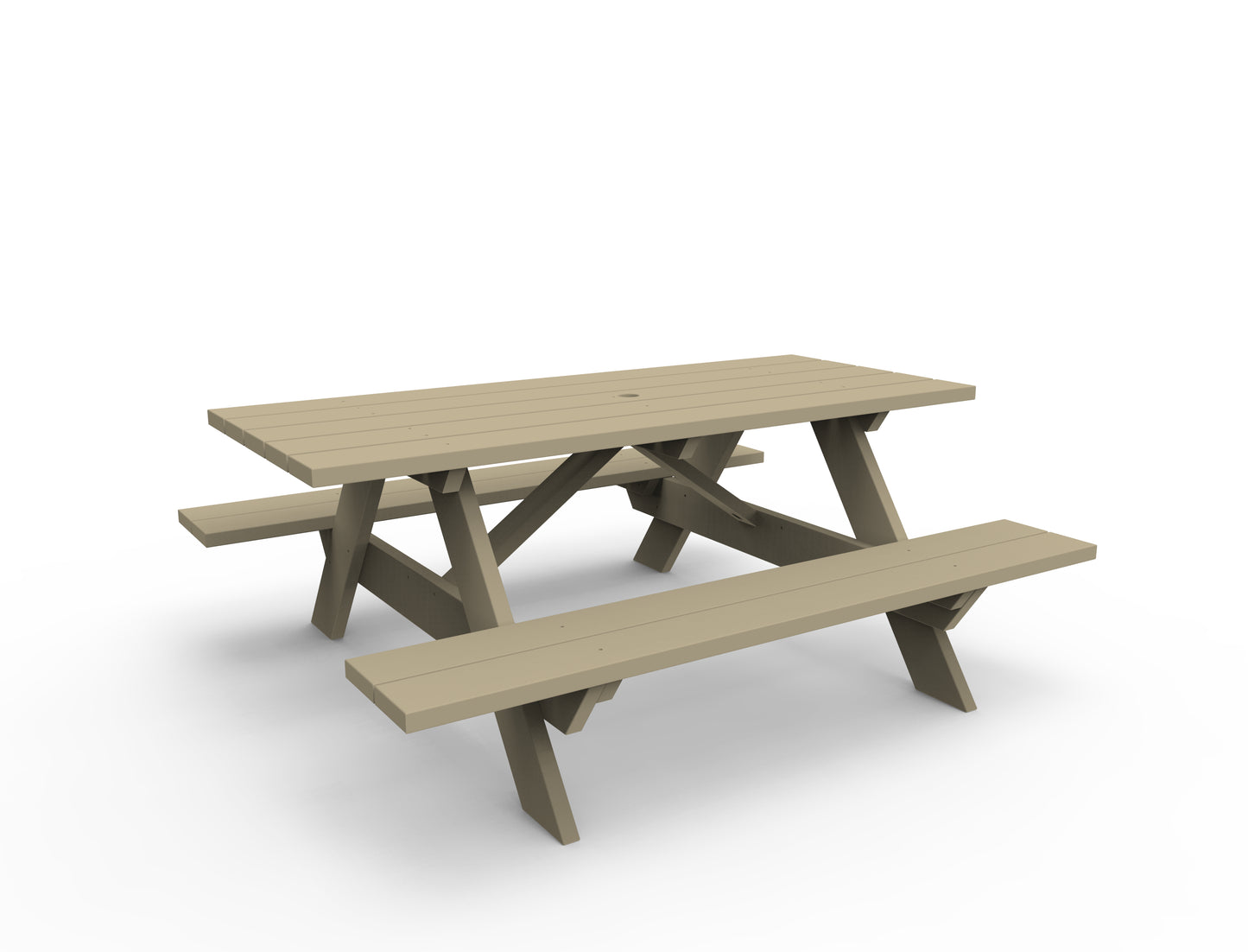 Seaside Casual Recycled Plastic Traditional Picnic Table - LEAD TIME TO SHIP 4 TO 6 WEEKS