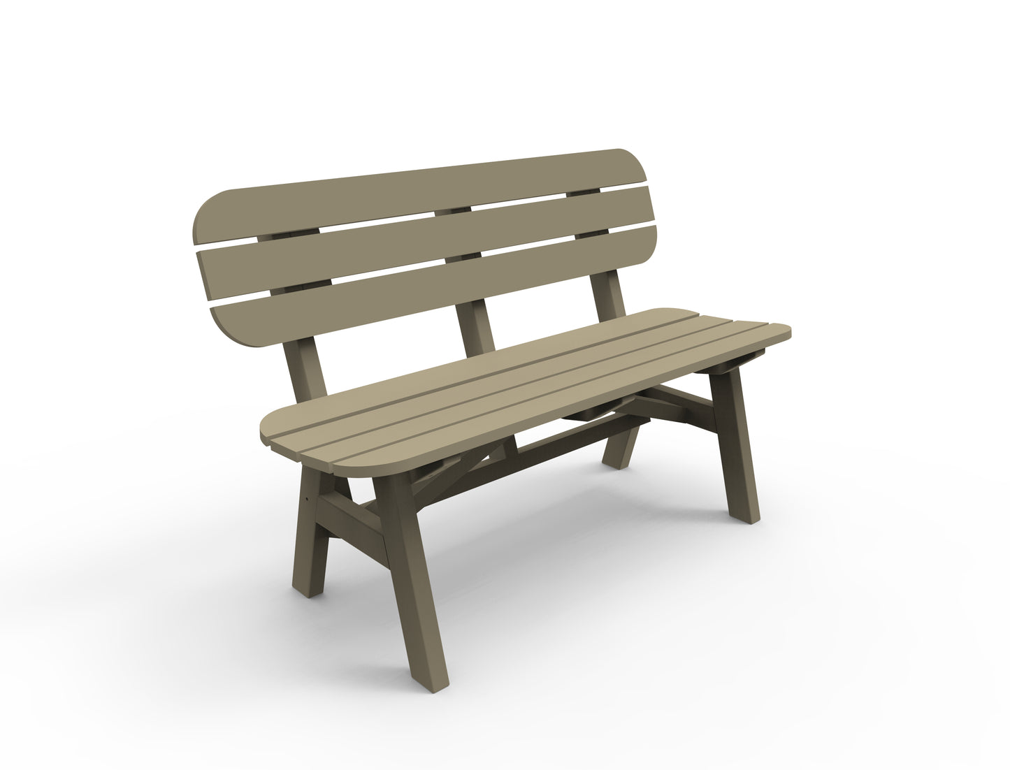 Seaside Casual Recycled Plastic Portsmouth 4' Bench - LEAD TIME TO SHIP 4 TO 6 WEEKS