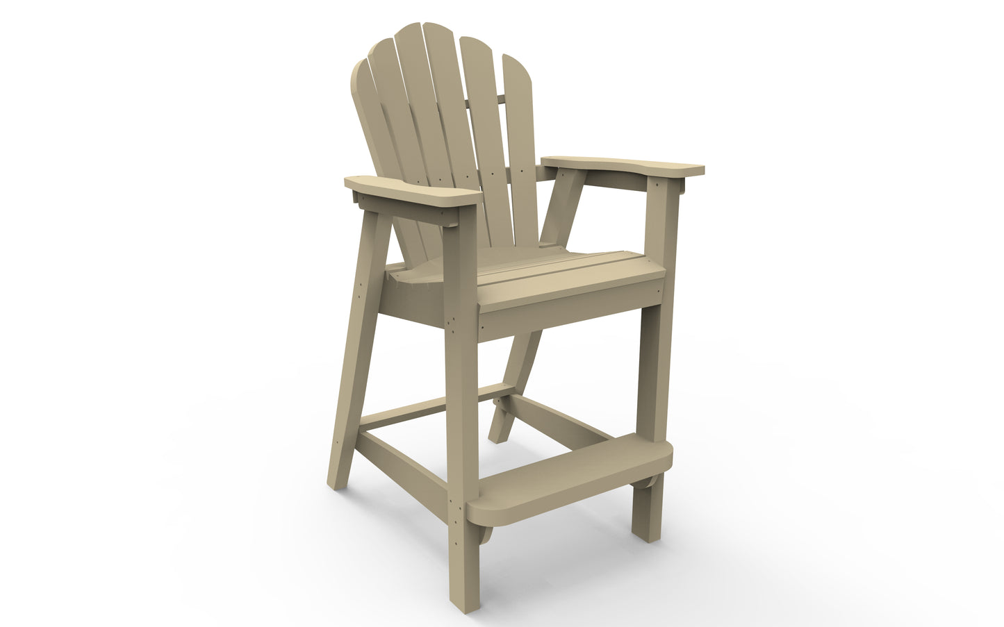 Seaside Casual Recycled Plastic Adirondack Classic Bar Chair (BAR HEIGHT) - LEAD TIME TO SHIP 2 TO 4 WEEKS