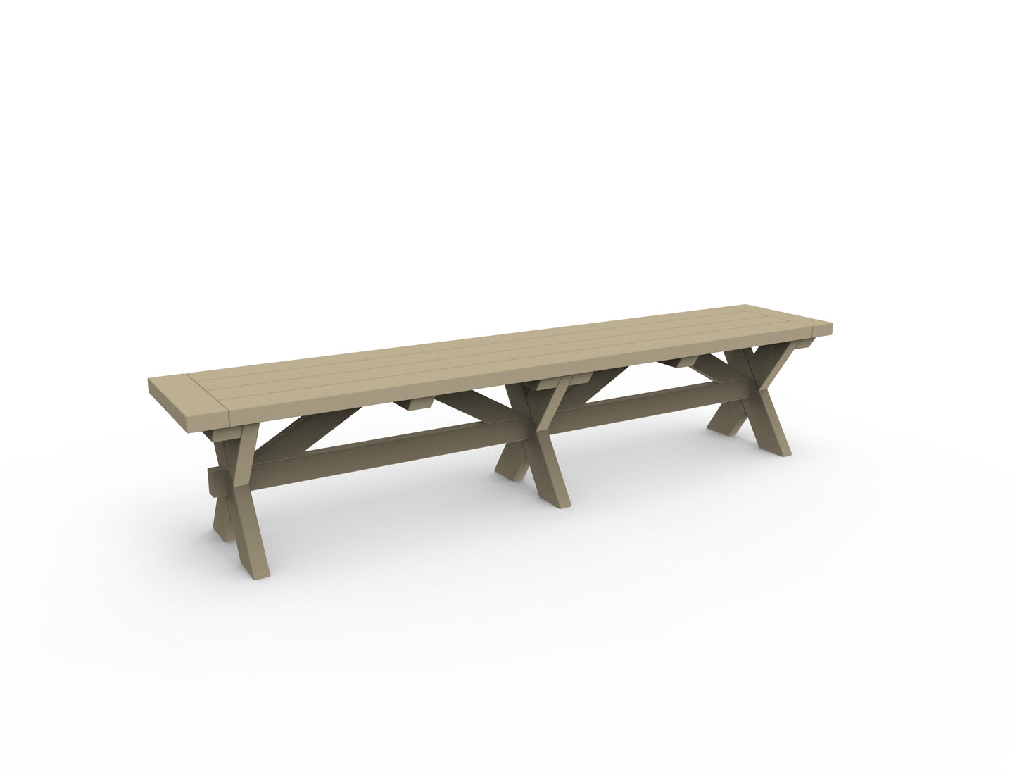 Seaside Casual Recycled Plastic Sonoma 76"Picnic Bench - LEAD TIME TO SHIP 2 TO 4 WEEKS